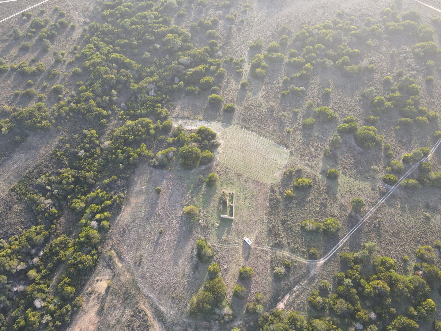 Aerial view of Wild Roots property