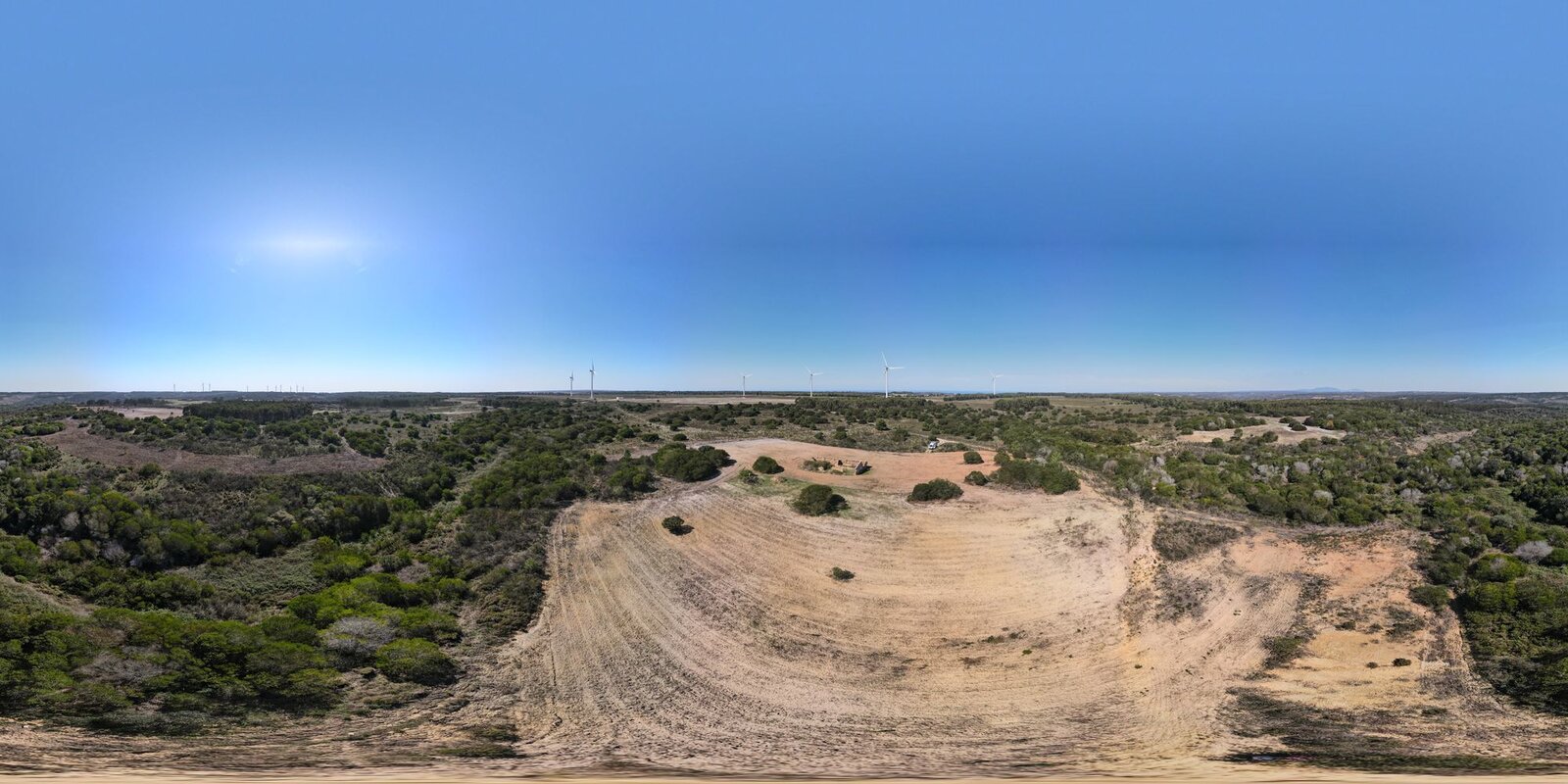Luftpanorama des Grundstücks